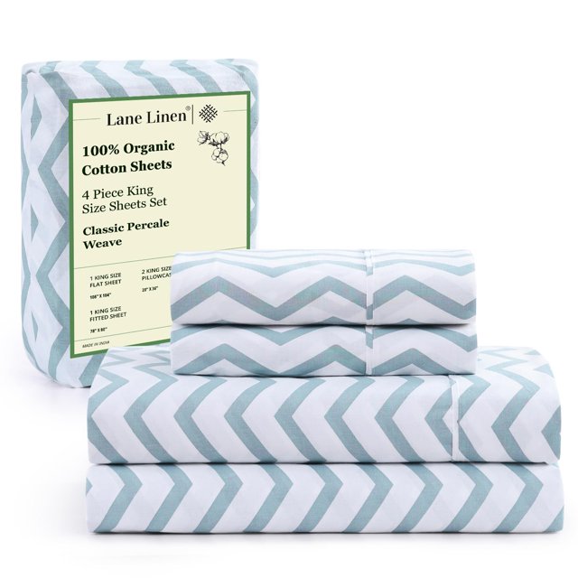 Juego de sábanas LANE LINEN 100% algodón orgánico tamaño king