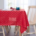 thumbnail image 1 of Deconovo Mantel con estampado de estrellas pequeñas, rojo, 137 cm de ancho x 304 cm de largo, Oxford, decorativo para comedor, 1 of 7