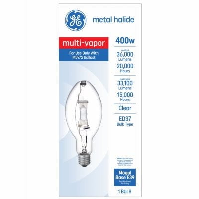 

GE Multi-Vapor Metal Halide Lamp Clear 400-Watts 1 Pack