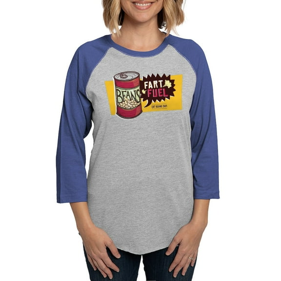 CafePress - Beans Fart Fuel Long Sleeve T Shirt - Womens Baseball Tee
