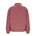 thumbnail image 4 of Stamzod Winter Fleece Quarter Zip Women Sweatshirt Long Sleeve Pullover Tops Casual Warm Sweatshirts for Women 2025 Pink XL, 4 of 8