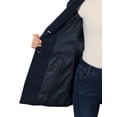 thumbnail image 5 of INSPIRE CHIC Women's Shawl Collar Single Breasted Mid-Thigh Winter Overcoat XL Navy Blue, 5 of 7