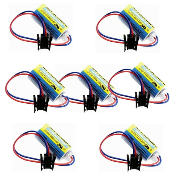 7 Pack MR-BAT ER17330V 3.6V A6BAT PLC Battery for CNC System Power
