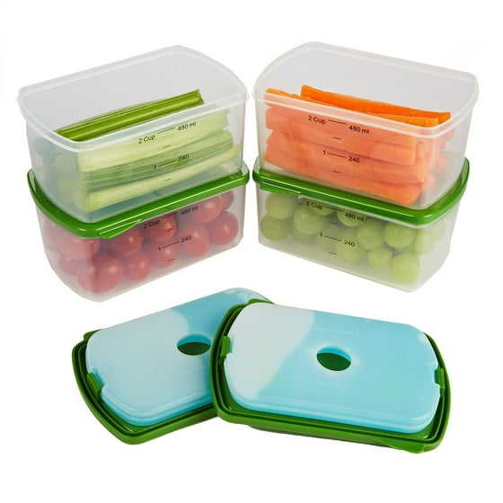 Fit and Fresh 4-Piece Salad Shaker with Removable Ice Pack and Dressing Dispenser
