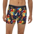 thumbnail image 2 of Men'S Boxer Briefs, Colorful Parrot Flower Palm Leaves Soft And Breathable Mens Underwear Boxer Briefs With Widen Waist, 2 of 2
