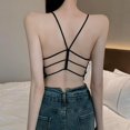 thumbnail image 3 of Lace Bandeau Bra Deep V Neck Summer Camisole Vest Lace Bralettes for Women,Black, 3 of 7