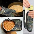 thumbnail image 5 of Yayeee Oven Mitts and Pot Holder Set of 2 Heat Resistant Kitchen Gloves Baking Hot Pad, Green Forest Scene, 5 of 5
