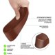 thumbnail image 5 of Big Door Stopper 2 Packs Heavy Duty Wedge Rubber Door Stop Works on All Floor Surfaces Height up to 1.9 Inches Non-Scratching Doorstops(Brown), 5 of 5