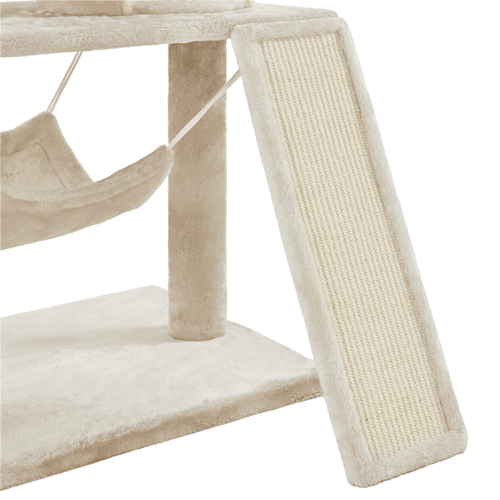 Renwick 63.5''H Multi Level Cat Tree Condo with Scratching Post, Beige