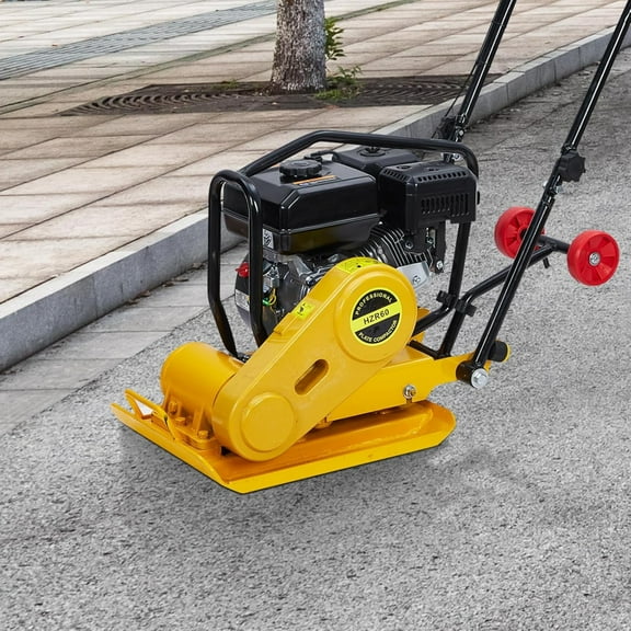 Emorefun Plate Compactor with 7HP/212CC Gas Engine, Ground Tamper for Paving Landscaping Sidewalk Patio
