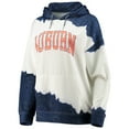 thumbnail image 2 of Women's Gameday Couture White/Navy Auburn Tigers For the Fun Double Dip-Dyed Pullover Hoodie, 2 of 3