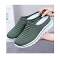 thumbnail image 7 of Women’s Closed-Toe Slip-On Mules – Breathable Flyknit Casual Shoes with Soft Lightweight Comfort Sole, 7 of 7