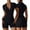 Black, variant on Riforla Women's Solid Color Summer Zippered Short Sleeve Yoga Jumpsuit Dance Fitness Tight Workout Jumpsuits for Women Black XL