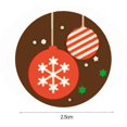 thumbnail image 4 of 500 Uds./rollo de pegatinas navideñas, pegatina decorativa autoadhesiva, sello adhesivo con patrón navideño, decoración de sobres para etiqueta, 4 of 5