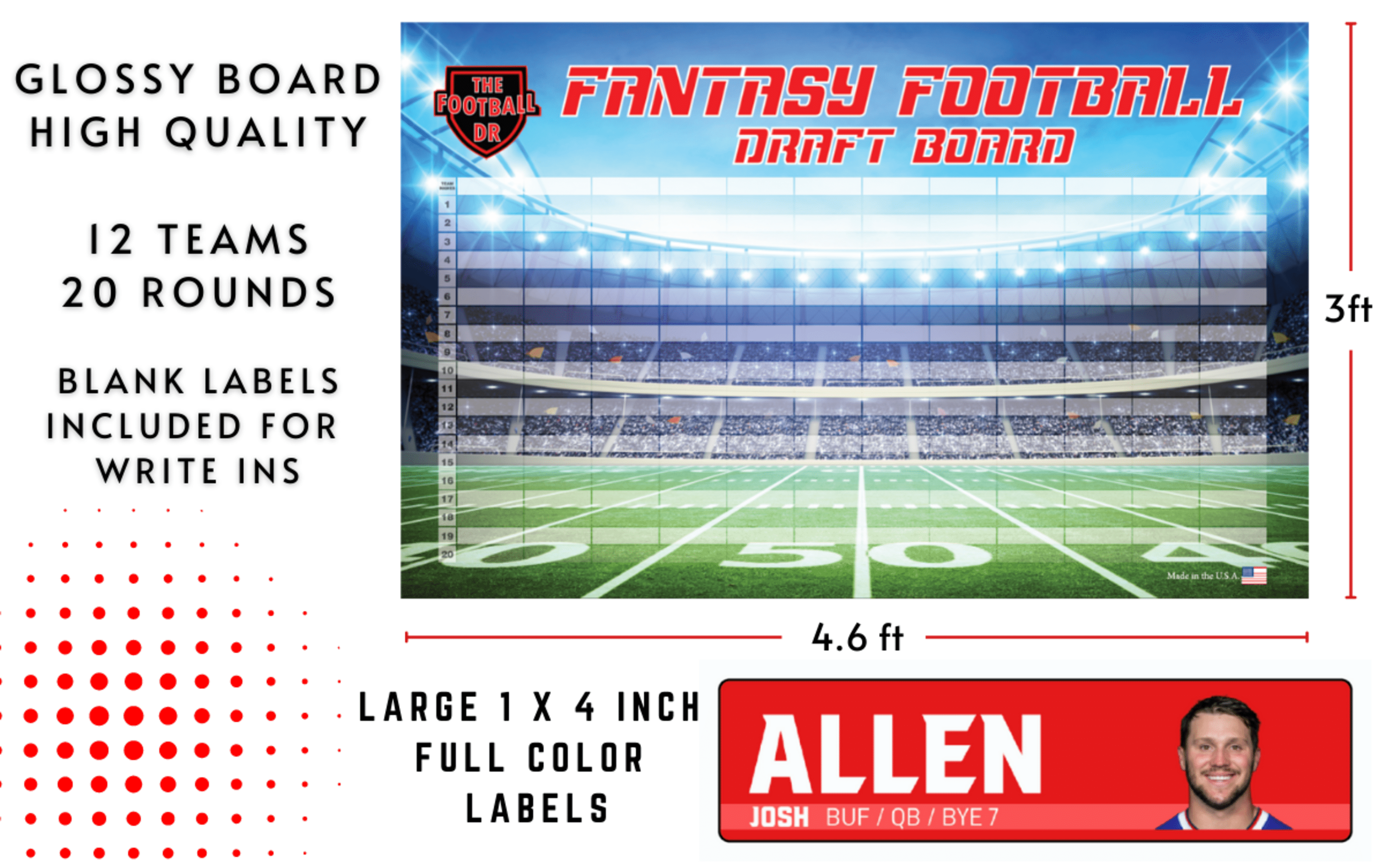 Fantasy Football Draft Boards and NFL Player Label Kits – SaveTheDraft
