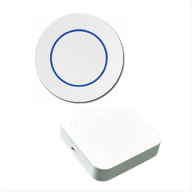 Zigbee Wireless Smart Scene Switch with Gateway Intelligent Linkage Switch Automation Work with Smart Life,1 x Smart Scene Switch 1 x Gateway,White