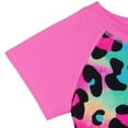 thumbnail image 6 of Hiijoy Big Girls Short Sleeve Rash Guard Shorts Swimsuit Leopard Bathing Suit, 2-Piece, 6 of 8