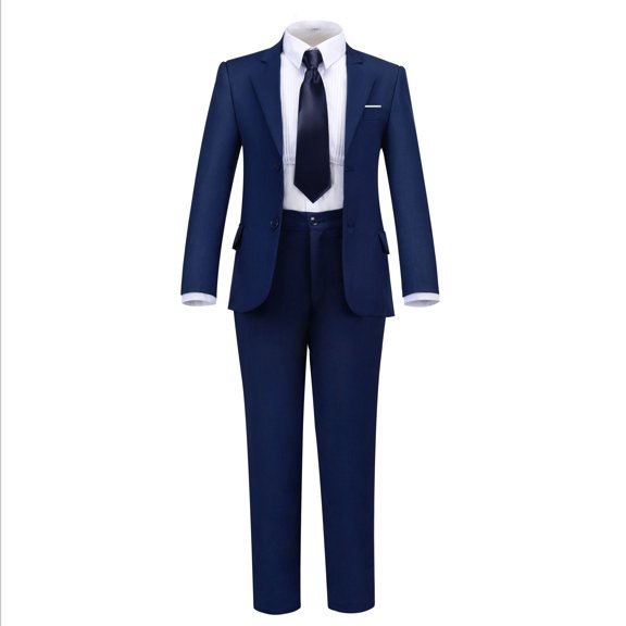 ETHAN Boys Tuxedo Suit for Prom Formal Slim Fit 2 Pieces Vest Dress Pants Blazer Ring Bearer for Young Men Size 20