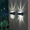 thumbnail image 5 of MORESEC under $5 2Pcs Solar Wall Lights,4PCS Outdoor Waterproof LED Wall Mount Lights for Garden Courtyard, Dusk to Dawn Sensor Solar Powered Decoration, 5 of 9