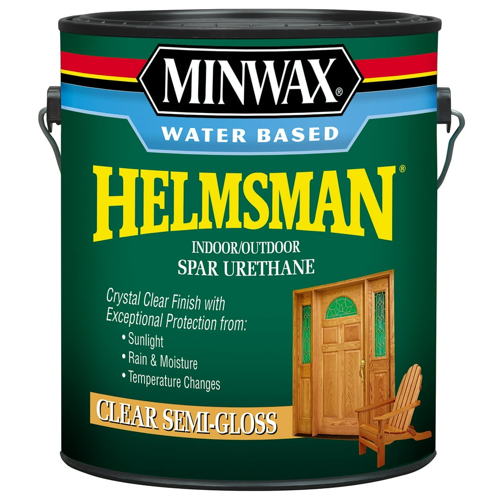 Minwax® Water Based Helmsman® Spar Urethane Clear, SemiGloss, 1Gal