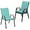 Turquoise Blue, variant on QISHENSHUI Patio Dining Chairs Set of 4, Outdoor Stackable All Weather Heavy Duty Dining Chairs Set with Armrests, Support 330 LBS, for Poolside, Backyard, Garden, Deck, Front Porch (Black)