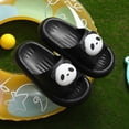 thumbnail image 2 of HCNTES Toddler Kids Unisex Slippers Soft Sole Non-Slip Sandals for Children's Summer Beach Pool Shower Indoor Comfort(L01-Black,13), 2 of 7