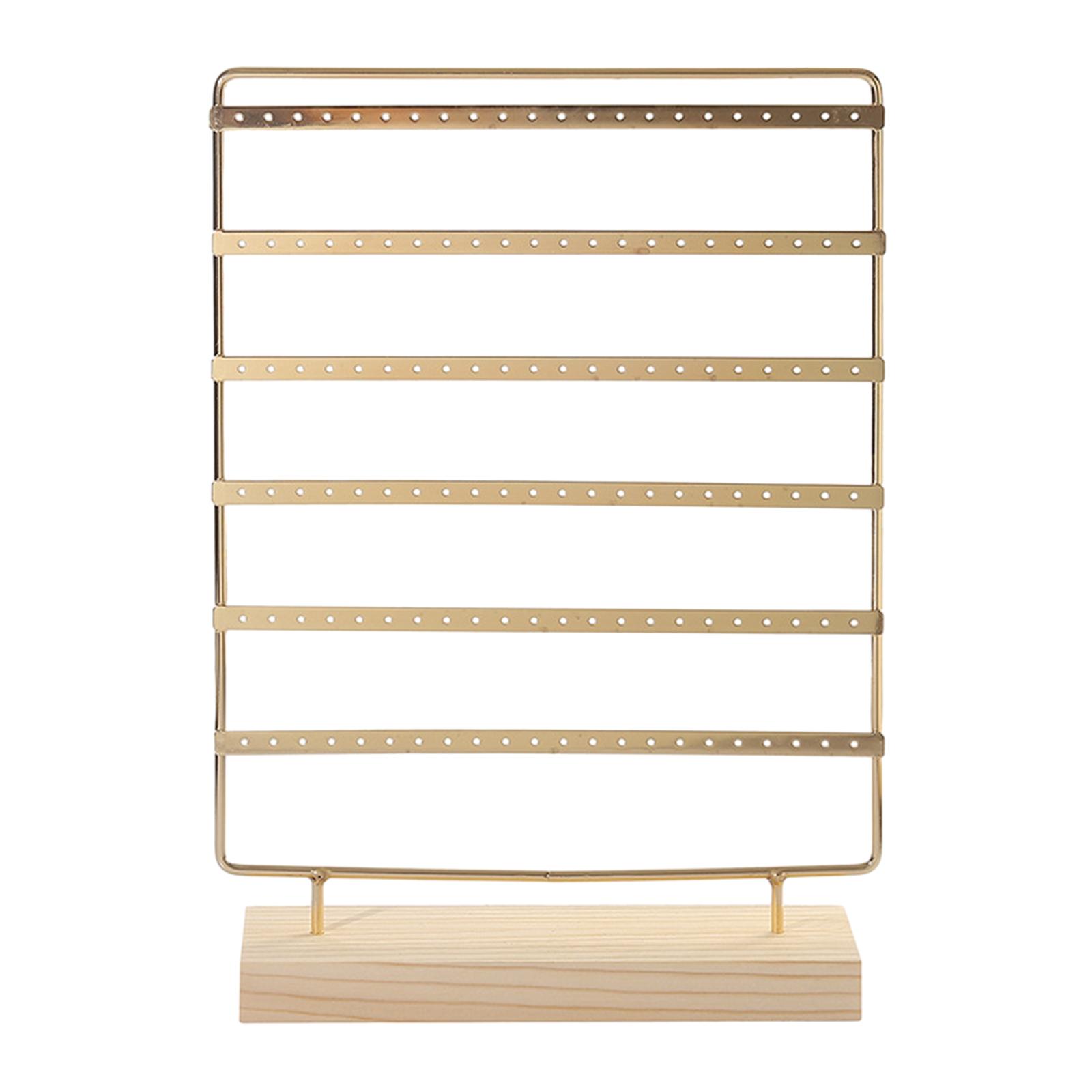 Segolike Earring Display Stand Jewelry Organizer Multipurpose, Hanging Jewelry Stand, Ear Stud Rack for Women Girl Dresser Home Vanity gold