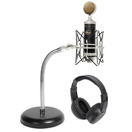 - Blue Baby Bottle SL Studio Condenser Microphone Mic+Gooseneck Stand+Headphones