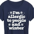 thumbnail image 3 of Instant Message - Winter - I'm Allergic To People & Winter - Women's Short Sleeve Graphic T-Shirt, 3 of 6