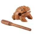 thumbnail image 3 of 2/3/4/6” Wood Frog Guiro Rasp - Percussion Musical Instrument Tone Block - Wooden Frog Instrument with Stick, Frog Noise Maker, 3 of 5