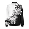thumbnail image 4 of LOVZFMLL Vestes pour Femmes Sweat à Manches Longues avec Fermeture Éclair Veste Décontractée Tricotée Épaisse de Baseball, 4 of 5