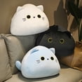 thumbnail image 4 of 15-70CM encantadora bola redonda gato almohada de peluche juguetes de peluche suave muñeca de animales de dibujos animados gatos negros cojín para siesta regalo de cumpleaños de Navidad, 4 of 5