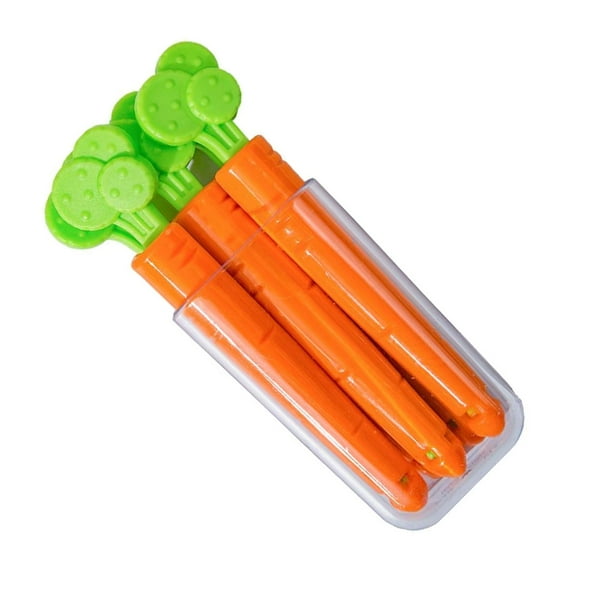 Dalazy 5 Pieces Food Snack Sealer Carrot Shape Storage Box Closure Clips Vacuum Fresh Tape Clamp