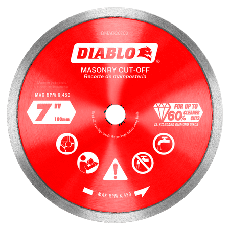UPC: 0008925155003 | Diablo 7 in. D X 5/8 in. Diamond Masonry Cut-Off Disc 1 pk