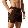 thumbnail image 2 of StSilkitty Workout Shorts for Mens Solid Color Elastic Drawstring Athletic Shorts with Pockets Gym Running Shorts, 2 of 6