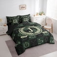thumbnail image 2 of jejeloiu Beige Wreath Initial J 7-Piece Twin Bedding Sets For Kids,Golf Sport Games Theme Bedding Comforter Set For Boys,Black Reversible, 2 of 7