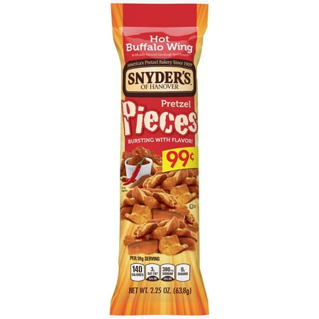 Snyder's of Hanover Hot Buffalo Wing Pretzel Pieces, 2.25 oz.
