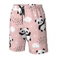 thumbnail image 6 of Uemuo Panda Pattern Men's Swim Trunks Hawaiian Beach Bathing Suit Swimsuits Beach Quick-Dry Shorts with Pockets-Large, 6 of 9