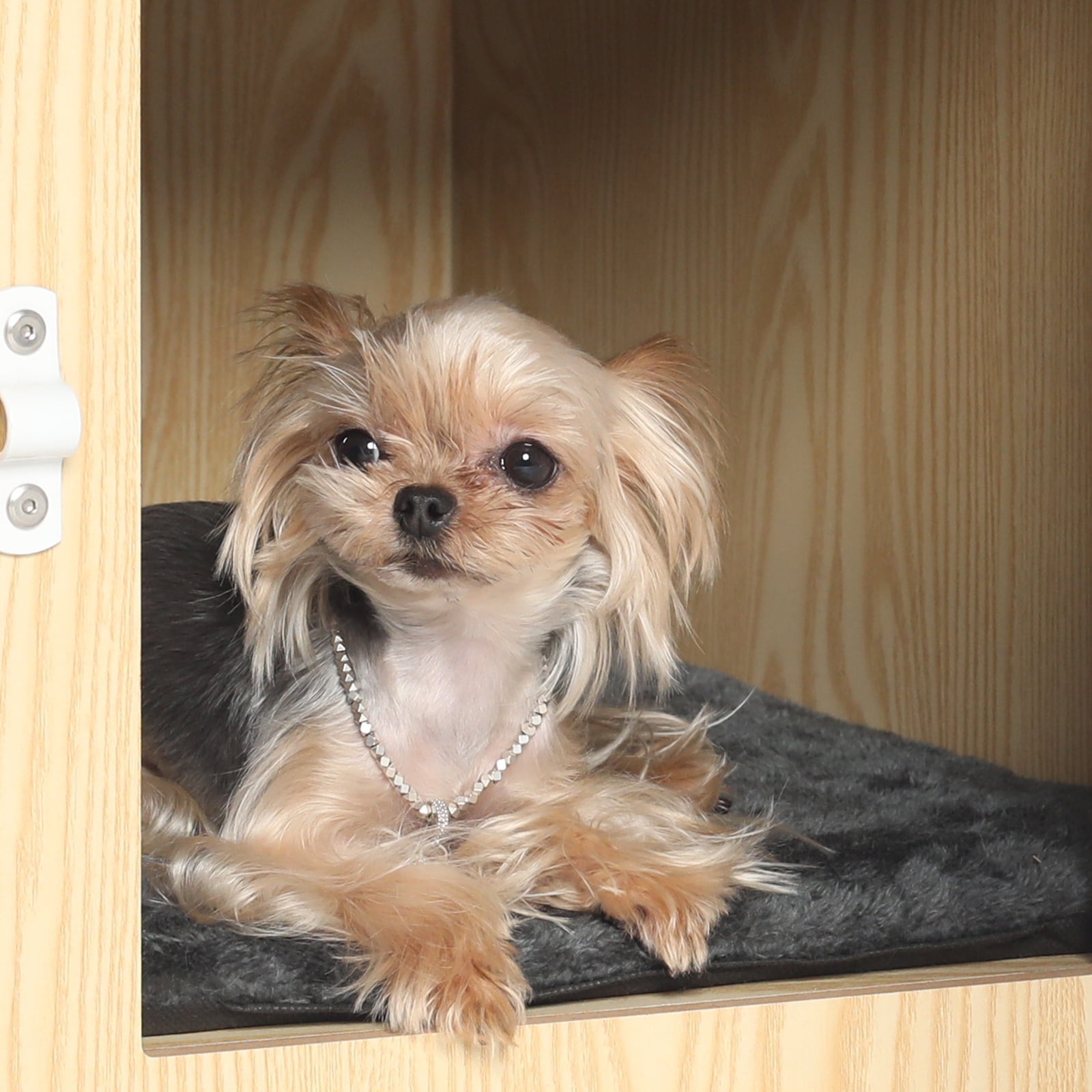 RYPetmia Dog House for Small Dogs Wooden Pet House with Door and Roof Indoor and Outdoor Breathable Dog Crate for Small Medium Dog Cat Dog Kennel Grey