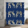 thumbnail image 7 of Shower Curtain, Astronaut Dancing Washable Shower Curtain for Bathroom, Waterproof Bathroom Shower Curtain Set with Hooks Long Shower Curtain 72x72in Home Decor, 7 of 7