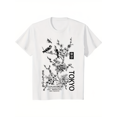 thumbnail image 1 of Cotton Short Sleeve T-Shirt Men's Casual Floral & Bird Print T-Shirt - Breathable Polyester, Crew Neck, Short Sleeve - Perfect for Summer, 1 of 6