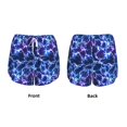 thumbnail image 3 of Fuzoiu Blue Lightning1 Print Women's Athletic Shorts, Double-Layer Running Shorts with Pocket,Women's Workout Shorts for Yoga, Gym, and Workouts-Medium, 3 of 7