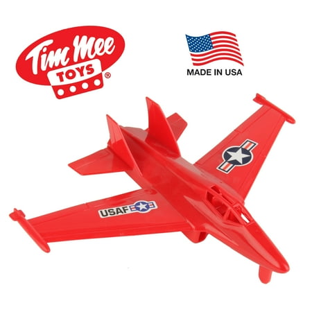 TimMee Plastic Army Men FIGHTER JET - Red 1:50 Scale Airplane: Made in