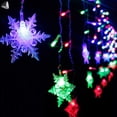 thumbnail image 3 of LOUIST LED Curtain String Lights, 96 LED 3.5M Fairy Snowflake Lights, Christmas Lights 8 Flashing Modes,Waterproof Light for Christmas Window, Garden, Party, Patio Decoration, 3 of 6