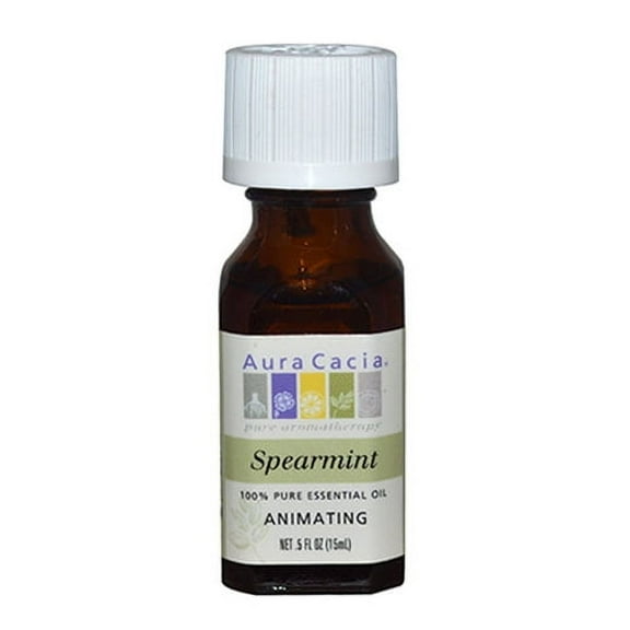 Aura Cacia 100% Pure Essential Oil Animating Spearmint (Mentha Spicata) - 0.5 Oz