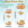 thumbnail image 3 of Hourglass Sand Timer, Wooden Gold Sand Clock Watch Sandglass for Desk Kitchen Game Classroom Office Decoration, 3 of 4