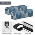 thumbnail image 4 of Honeii Cozy Knitted Blue Chevron Pattern Pencil Case, Pencil Pouch, Pencil Case Small, Pencil Pouch Aesthetic, PVC Pencil Pouch, Pencil Bag, Makeup Pouch, 4 of 7