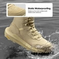 thumbnail image 3 of NORTIV 8 Men's Waterproof Tactical Work Boots Cushion Sole Lightweight Leather Combat Boots with Arch Support Non-Slip Military Motorcycle Hiking Boots HydroRange, 3 of 10