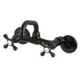 thumbnail image 1 of Two-Handle Wall Mount Bar Faucet, Matte Black, 1 of 1