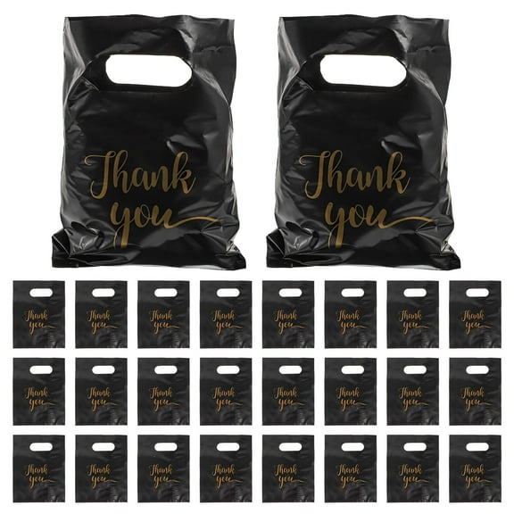 CCOCC 100Pcs Thank You Merchandise Bags Retail Shopping Bags Thank You Bags for Small Business